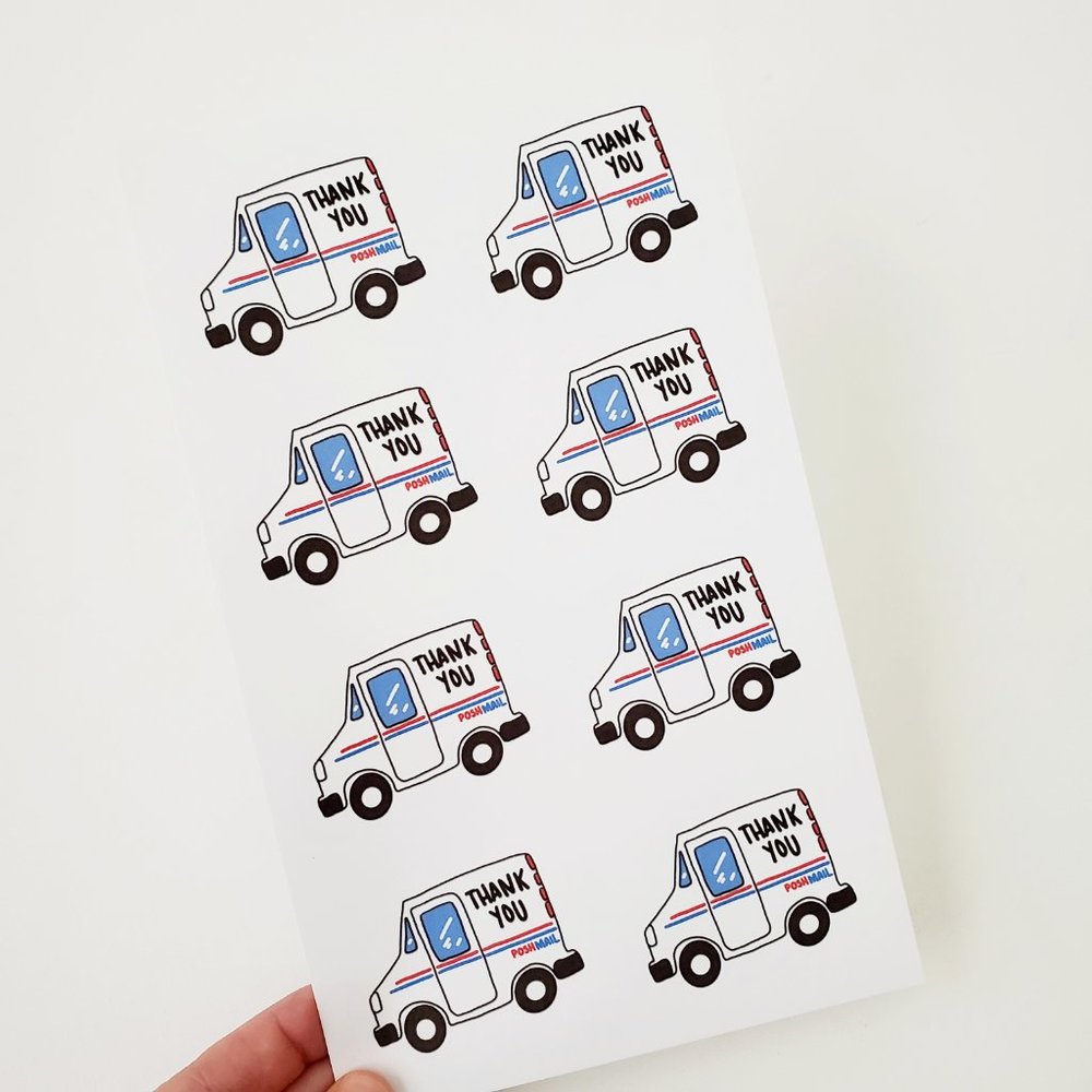 LB029 USPS Truck Thank You Sticker [Price Firm] - Picture 4 of 9